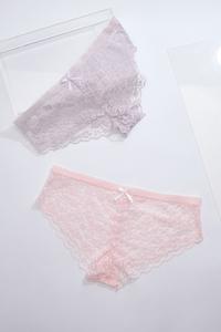 Plus Size Lacey Hipster Panty Set