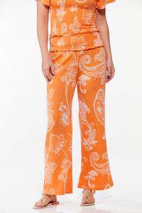 Petite Tangerine Floral Pants