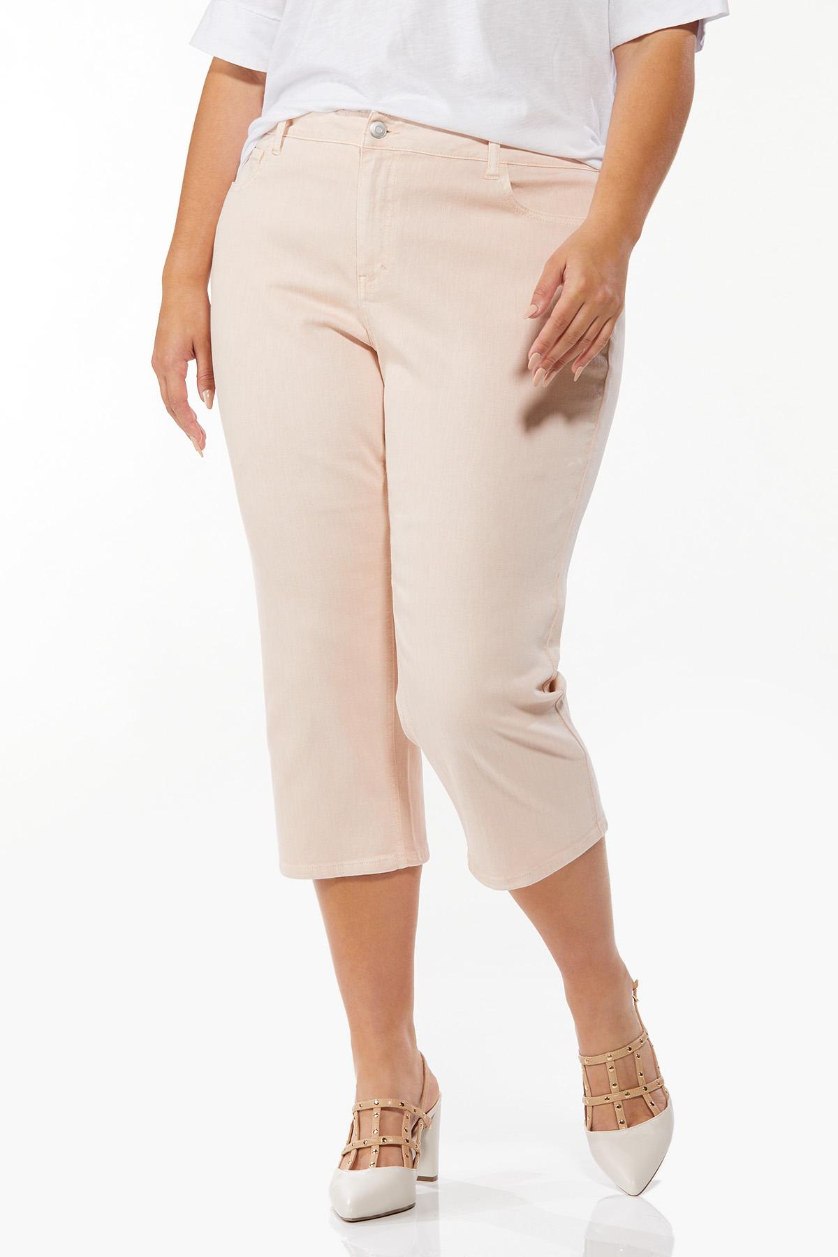 Plus Size Cropped Colored Jeans