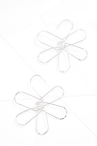 Metal Wire Flower Earrings