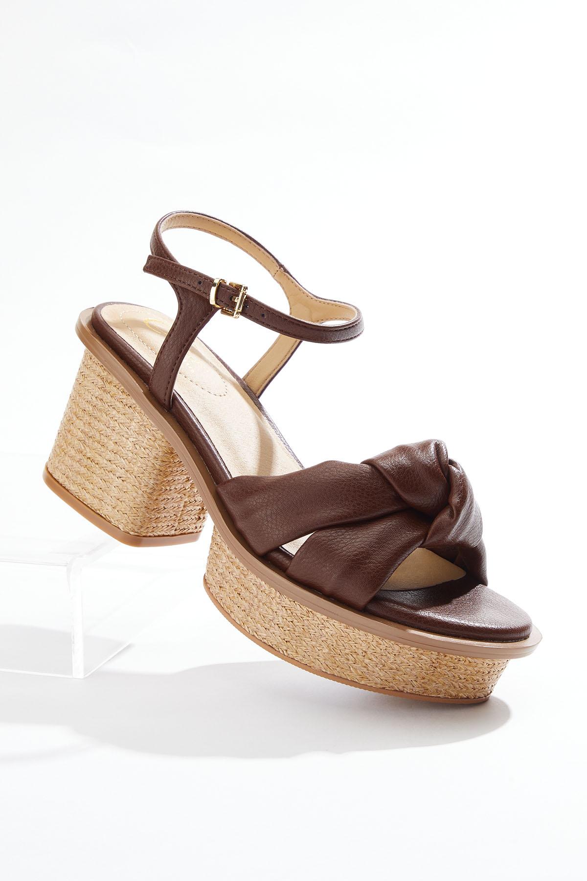 Puffy Knot Chunky Sandals