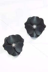 Enamel Flower Button Earrings