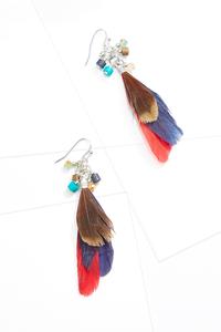 Mixed Feather Earrings