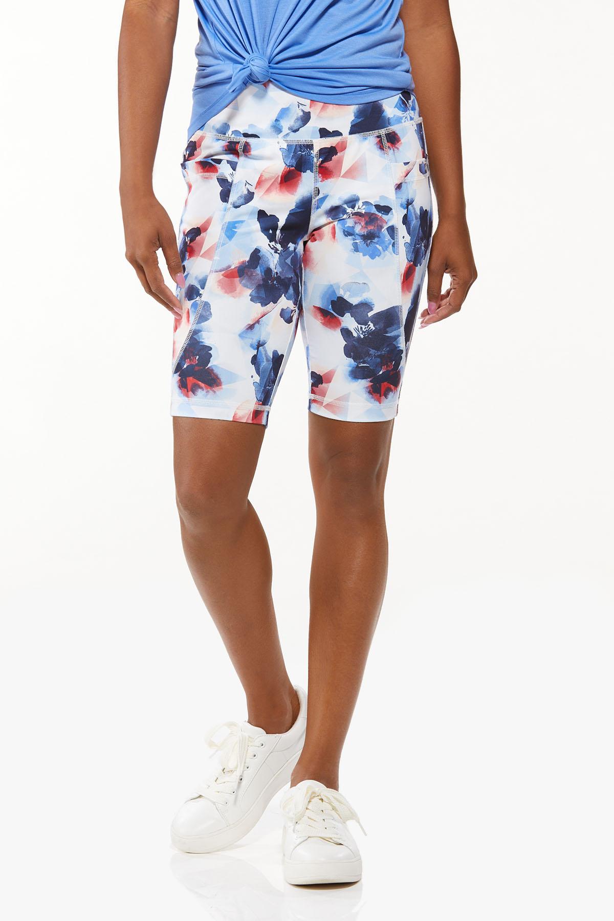 Flower Print Biker Shorts