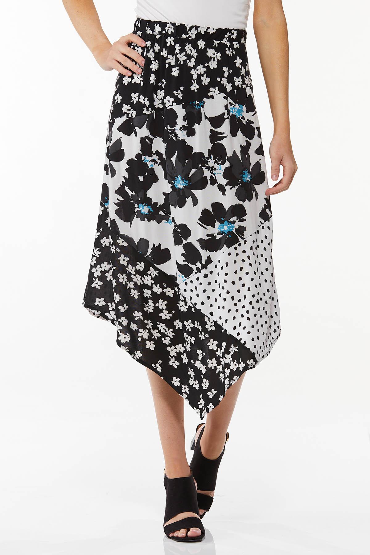 Pointed Floral Dot Skirt