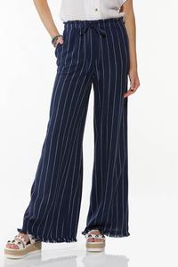 Frayed Nautical Stripe Pants