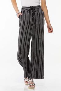 Noir Stripe Linen Pants