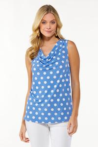 Dotted Drape Front Tank