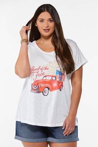 Plus Size Land Of The Free Tee