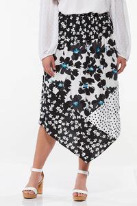 Plus Size Pointed Floral Dot Skirt
