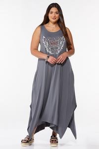 Plus Size Rock and Roll Maxi Dress