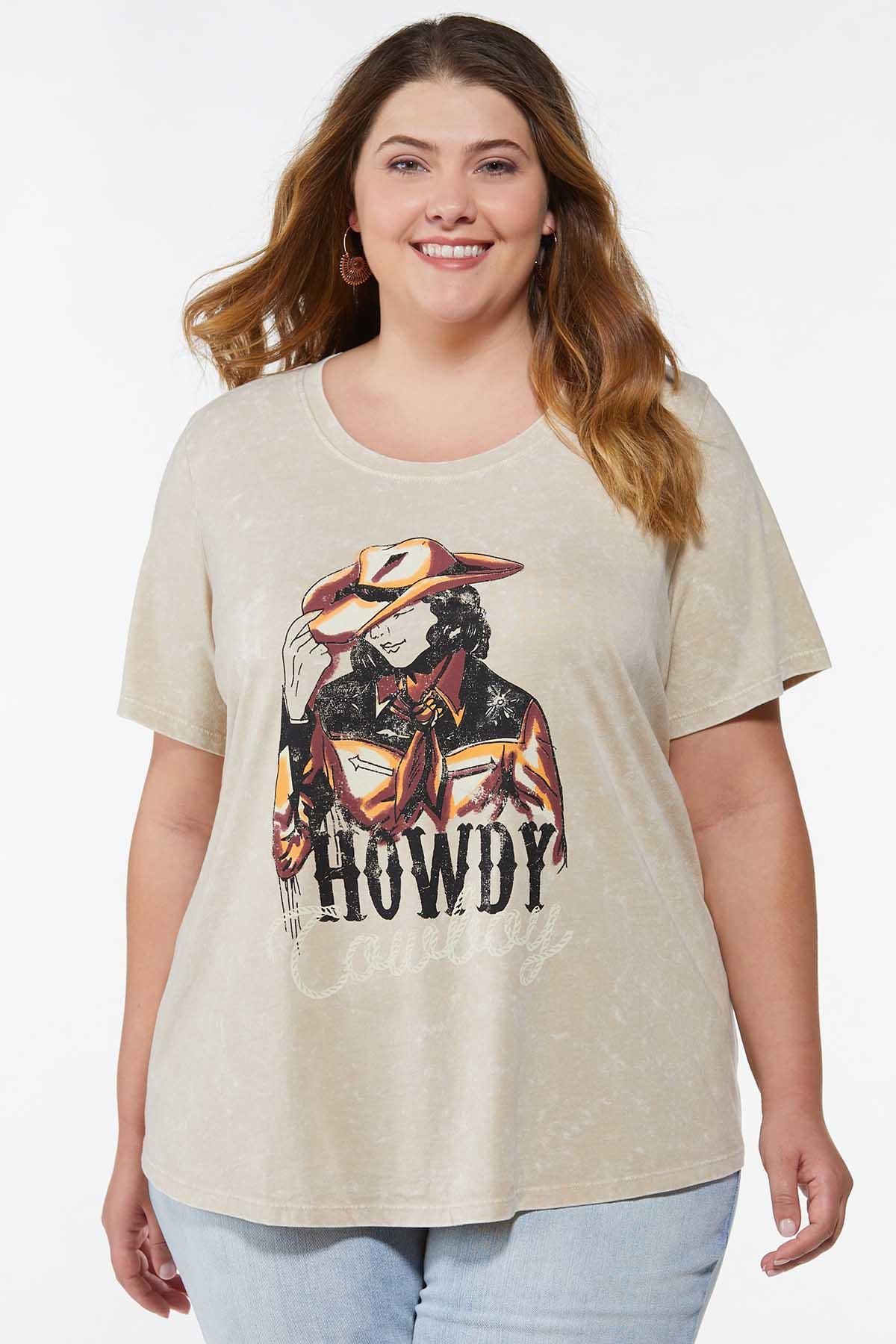 Plus Size Howdy Cowboy Graphic Tee