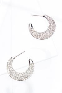 Crescent Rhinestone Earrings