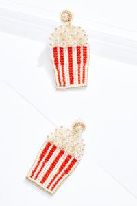 Beaded Pearl Popcorn Earrings