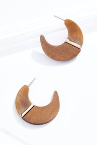 Mixed Crescent Hoop Earrings