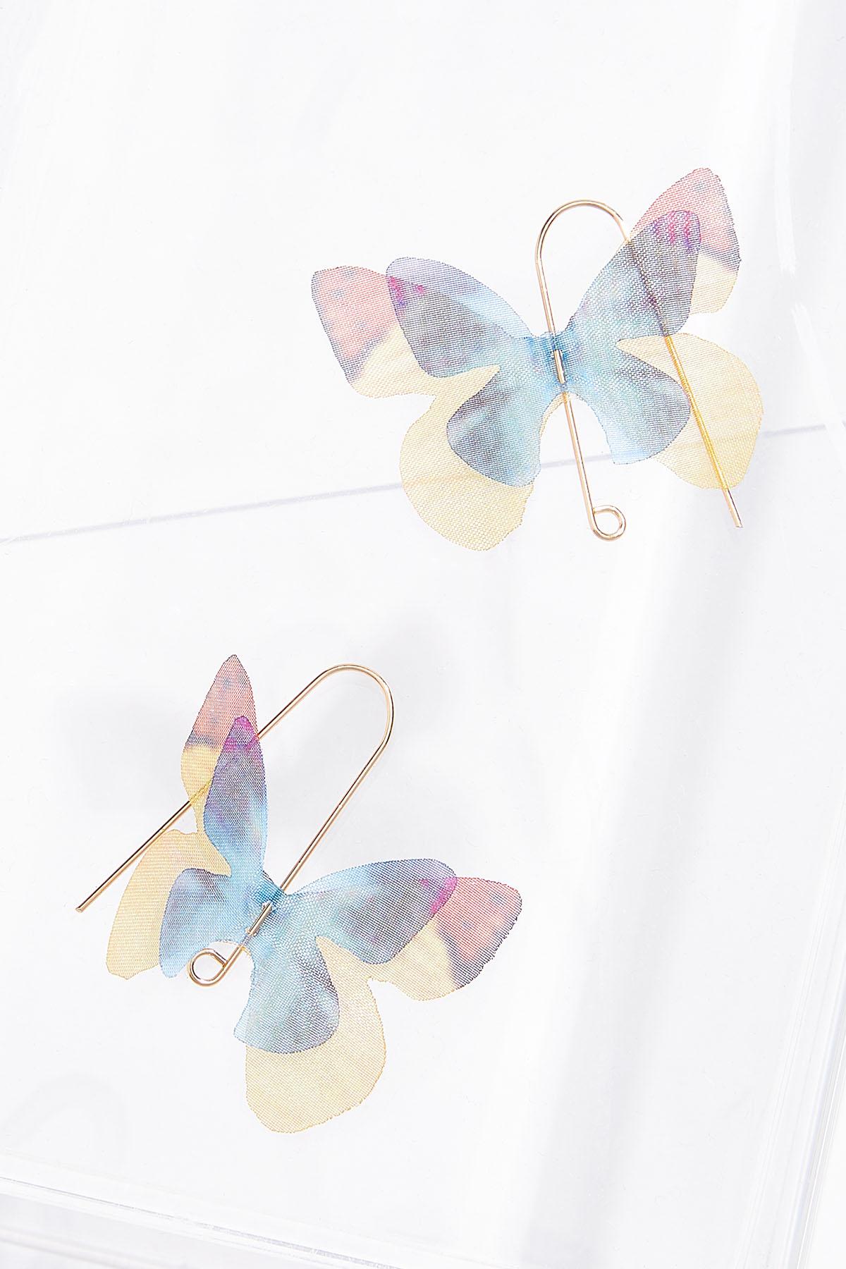 Fabric Butterfly Earrings