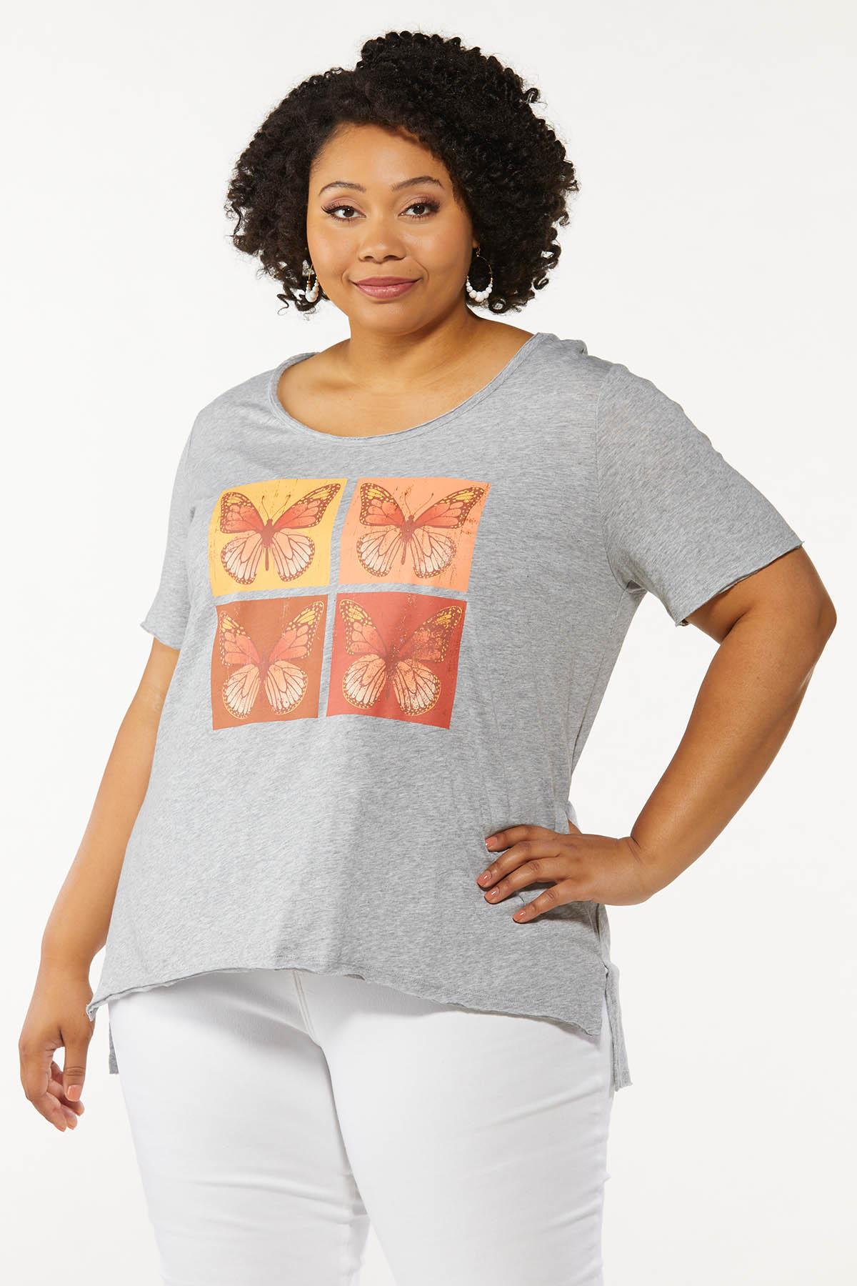 Plus Size Four Square Butterfly Tee