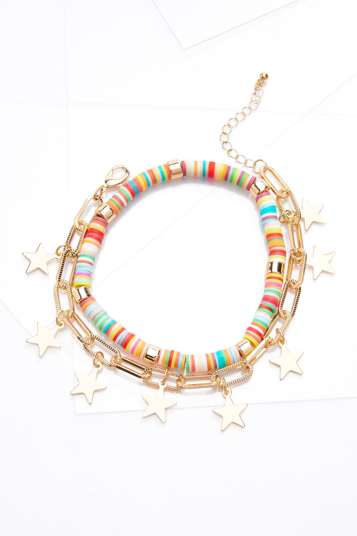 Mixed Star Chain Anklet Set