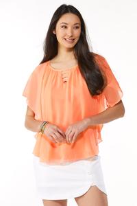 Colorful Capelet Top
