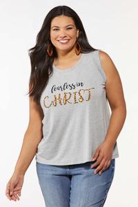 Plus Size Fearless In Christ Tank