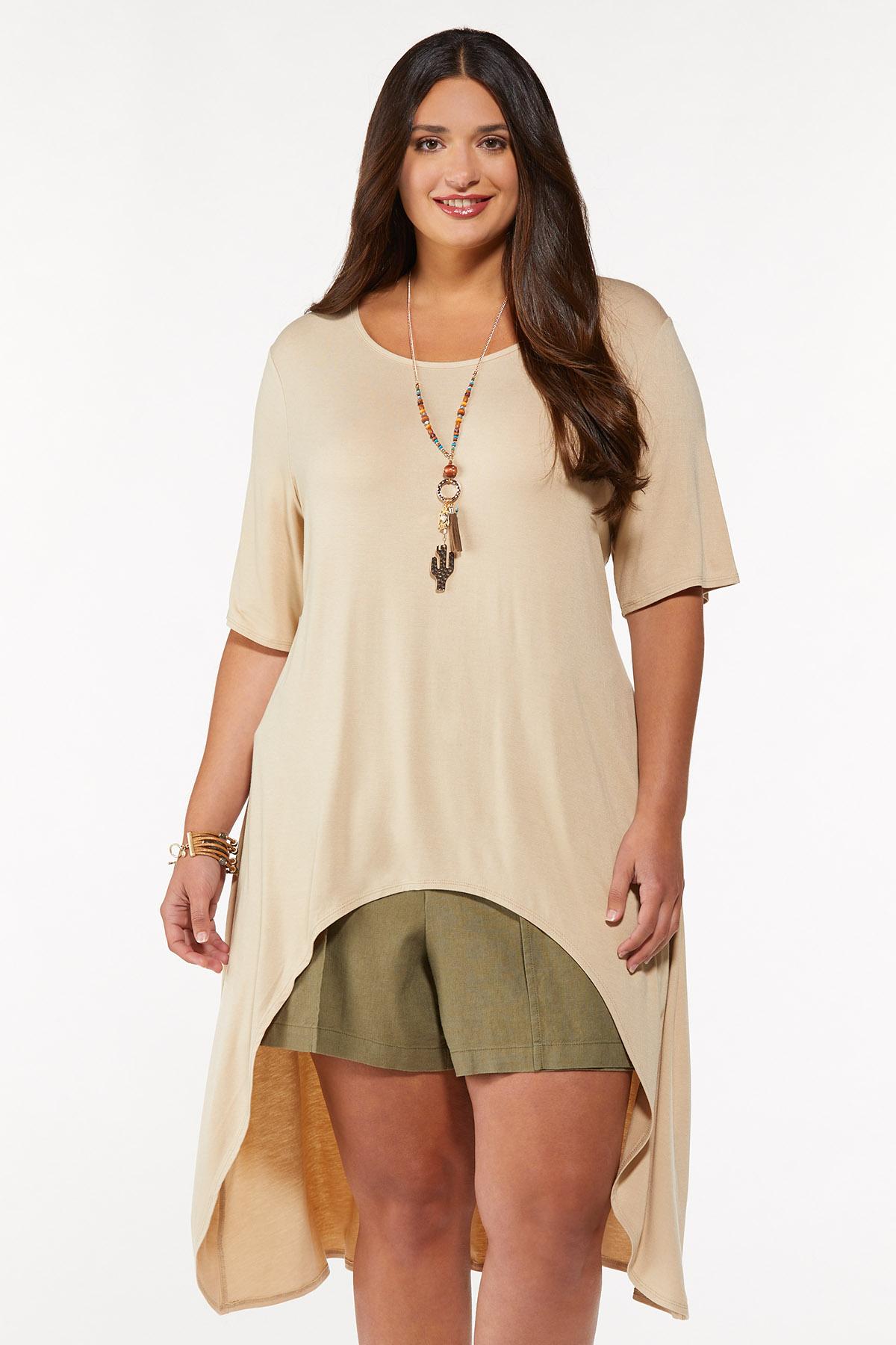 Plus Size Extreme Solid Tunic