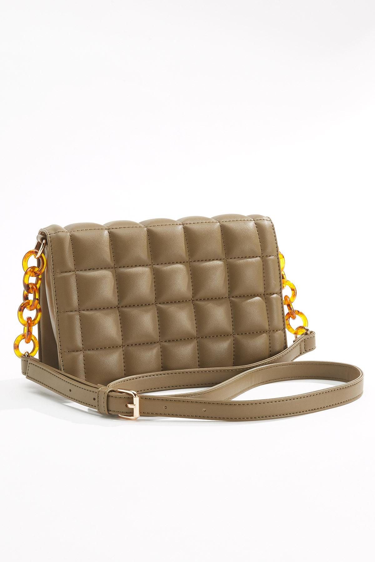 Olive Quilted Crossbody