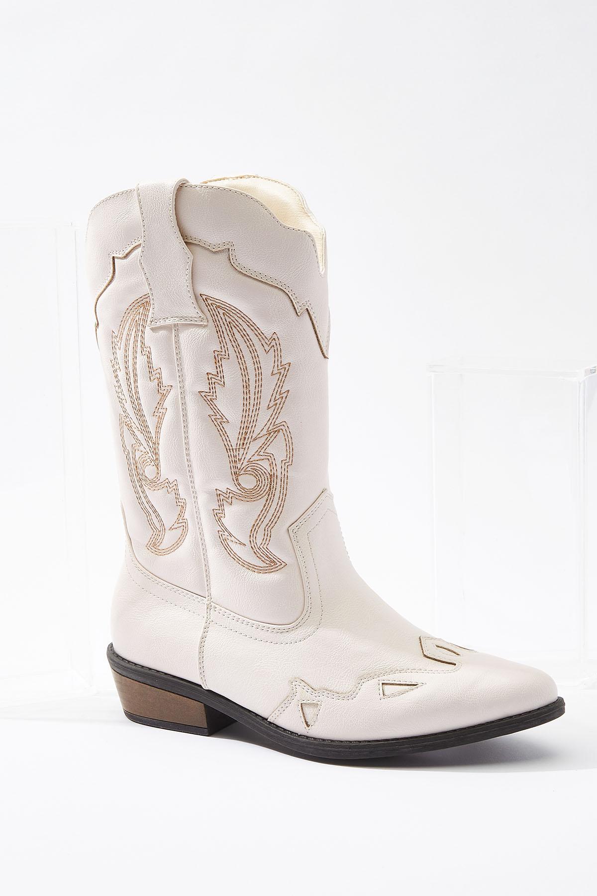Ivory Western Boots