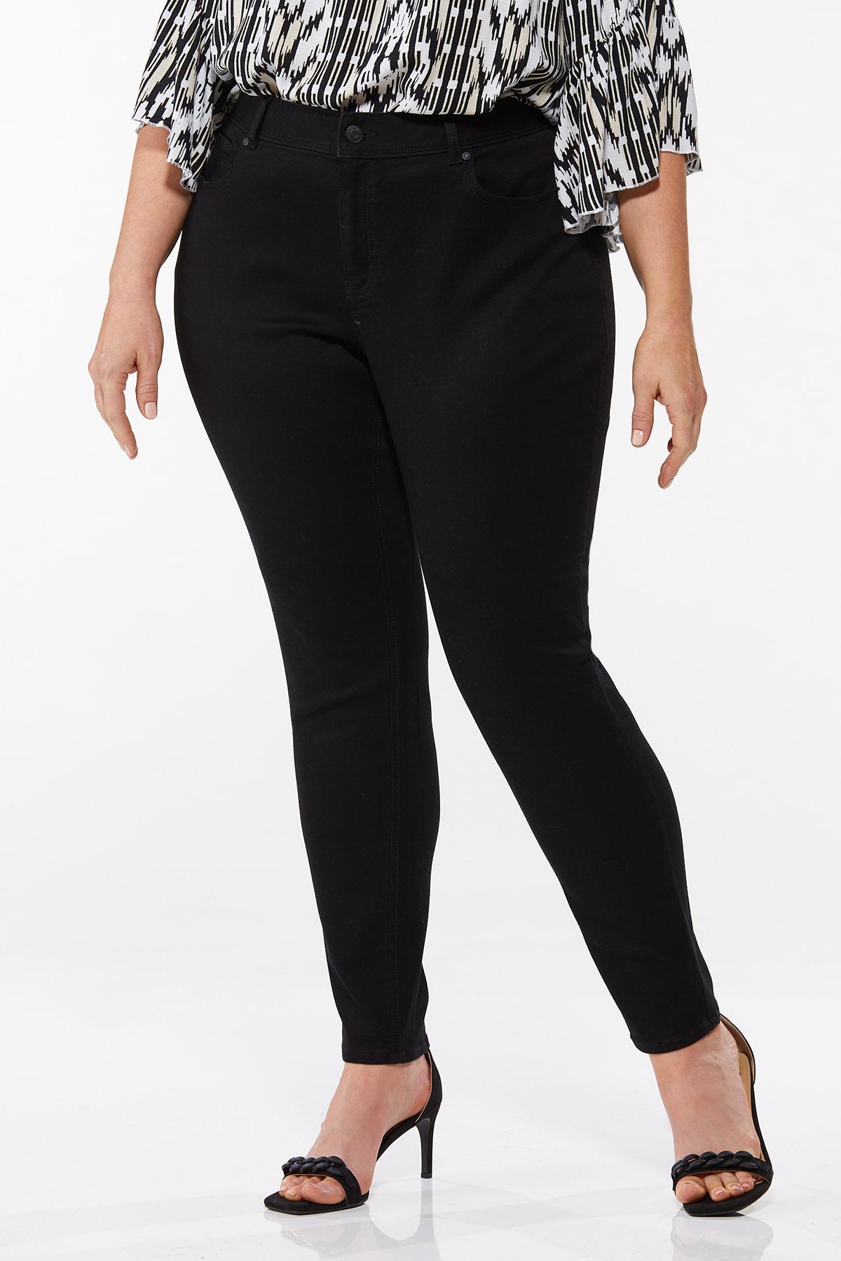 Plus Black High Waisted Jeggings, Plus Size