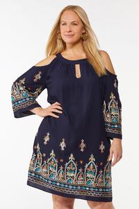 Plus Size Braided Embroidered Dress