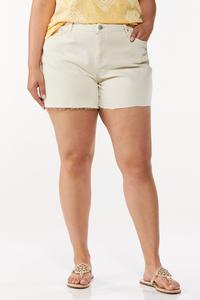 Plus Size Colored Denim Shorts