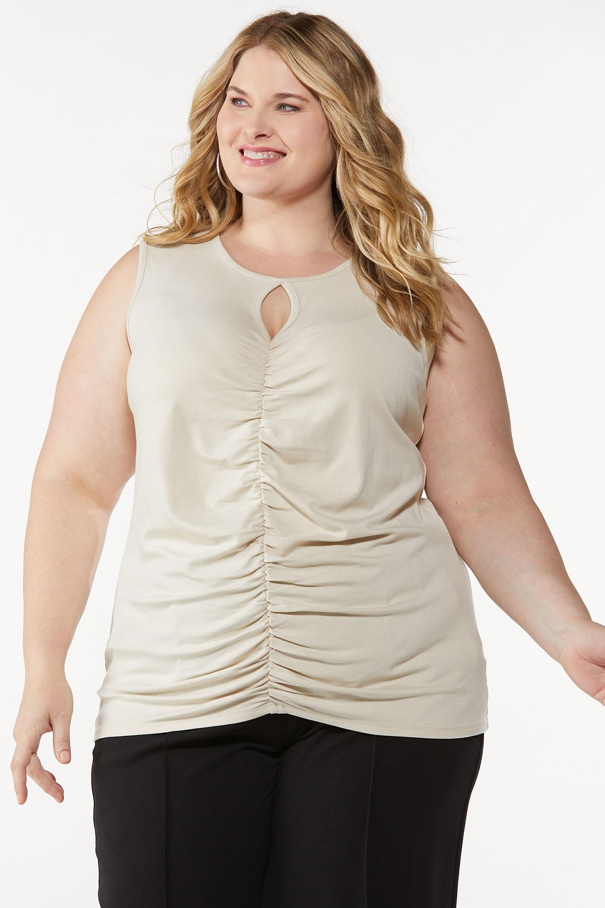 Plus Size Ruched Front Tank