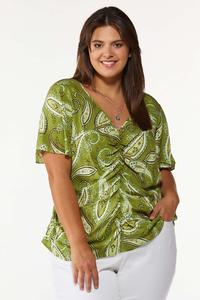 Plus Size Ruched Poet Top