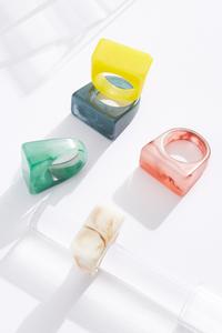 Colorful Resin Ring Set