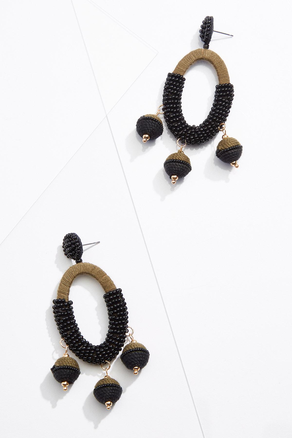 Oval Seed Bead Earrings
