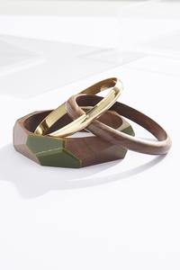 XL Wood Resin Bracelet Set