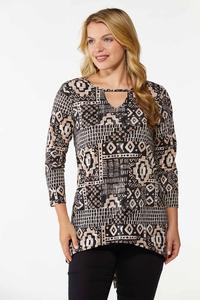 Abstract Print Extreme Tunic