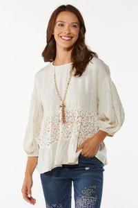 Lace Tiered Top