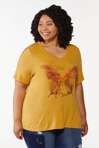 Plus Size Butterfly Graphic Tee