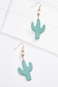 Clay Cactus Earrings