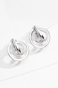 Clip-On Layered Circle Earrings