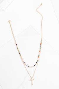 Mixed Delicate Cross Necklace