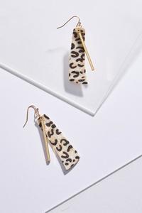 Leopard Print Faux Fur Earrings