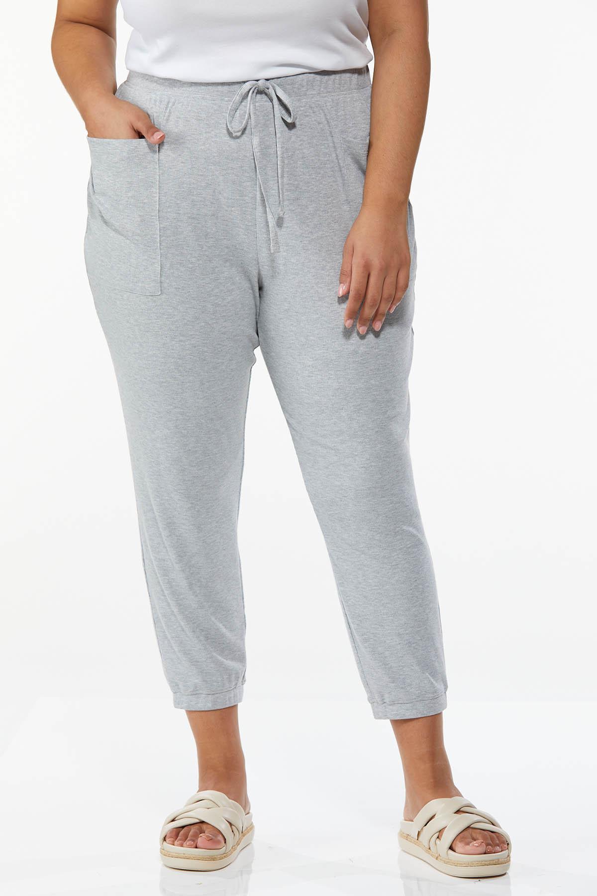 Plus Size Ribbed Joggers