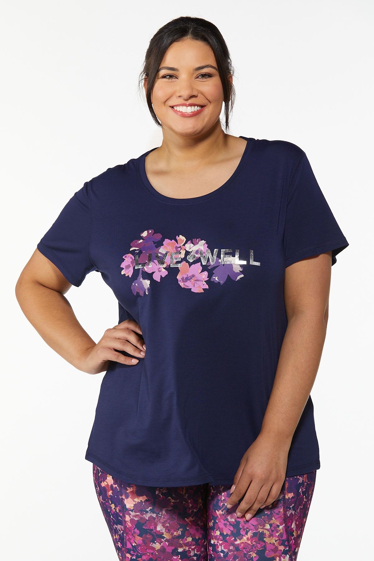 Plus Size Live Well Floral Top