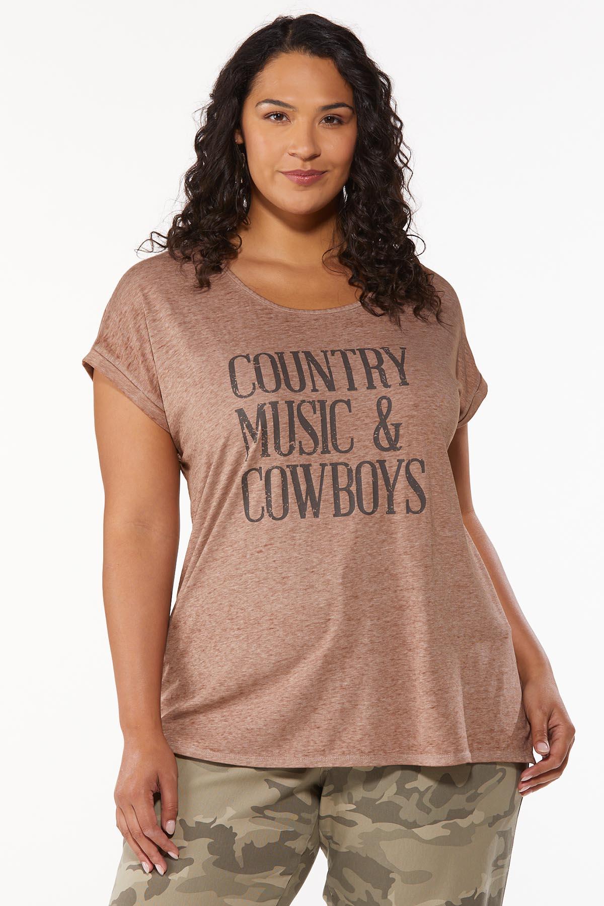 Plus Size Country Music Cowboys Tee