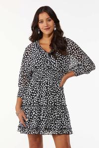 Tiered Spotted Dress