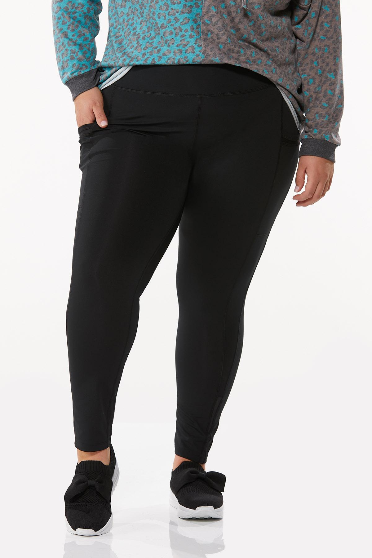 Plus Size Black Performance Leggings