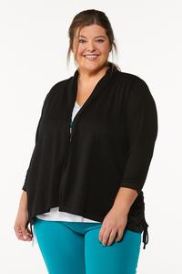 Plus Size French Terry Cardigan