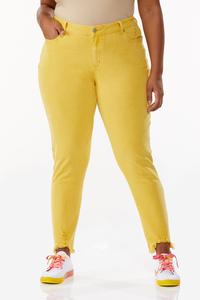 Plus Size Dyed Gold Jeggings