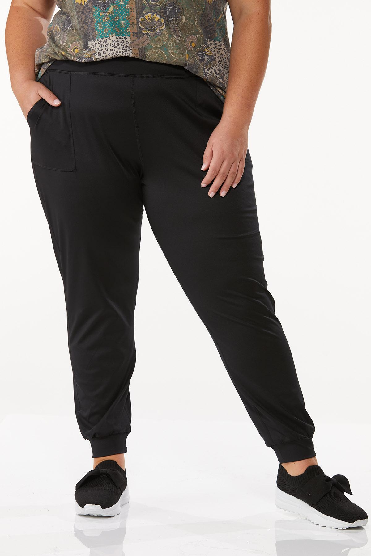 Plus Size Solid Pull-On Joggers